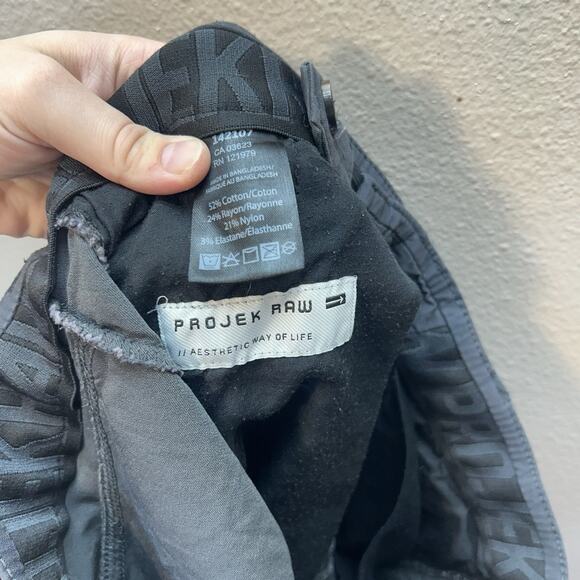 Projek raw Men’s Pants Slim Sz 33 Acti Flex Black/Noir Activewear Hiking Karate - Picture 8 of 9